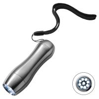 Фонарик алюминиевый 9 led  со своей надписью