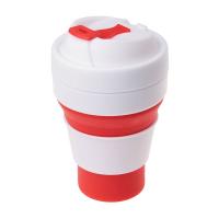 Складная силиконовая чашка 355 мл  со своей надписью