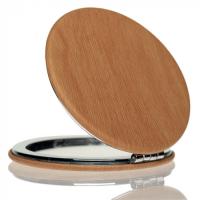 Зеркальце металл + кожзам  со своей надписью