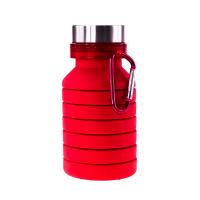 Пляшка для води 550 мл силіконова bergamo pagoda  со своей надписью