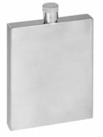 Фляга сталь, сатин, 90 мл  со своей надписью