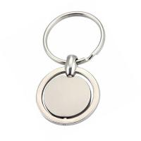 Брелок металлический Ø35 мм поворотный  со своей надписью