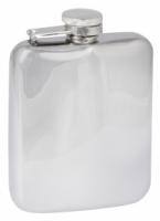 Фляга, сталь, глянец, 180 мл, металлик  со своей надписью