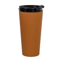 Термогорнятко flasko 550 мл, метал, прорезинене  со своей надписью