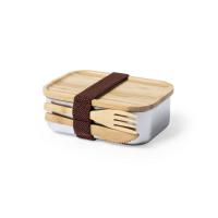 Ланч-бокс 600 мл сталевий з приборами voyager  со своей надписью