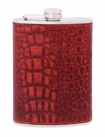 Фляга 240 мл, красная  со своей надписью