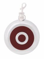 Фляга 240 мл, круглая красная  со своей надписью