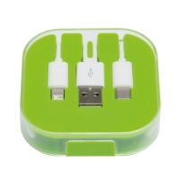 Зарядный кабель-переходник 3-в-1  со своей надписью