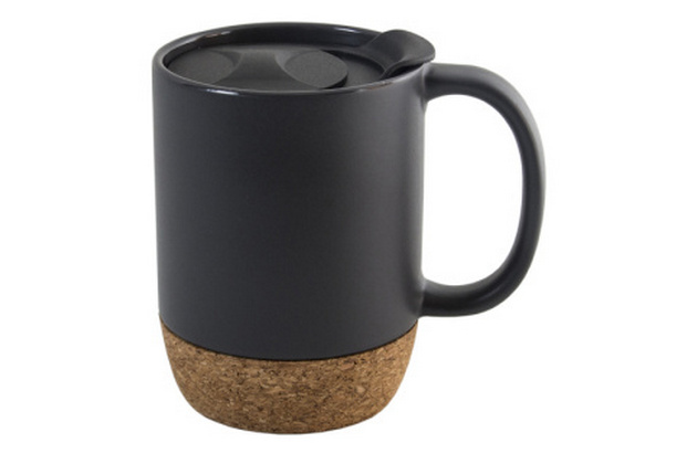 керамическая термочашка karolina с подставкой из корка