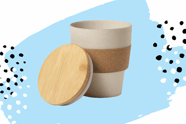 бамбуковий стаканчик з кришкою
